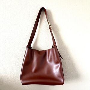 Minimalist Faux Leather Tote Bag